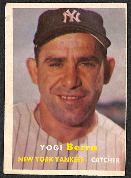 Lot of 2 - 1957 Topps Yogi Berra Cards