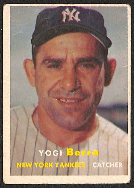 Lot of 2 - 1957 Topps Yogi Berra Cards