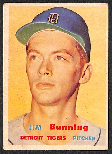 Lot of 2 - 1957 Topps Jim Bunning RC & Rocky Colavito RC
