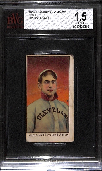 1909-11 American Caramel E90-1 Nap LaJoie - BVG 1.5
