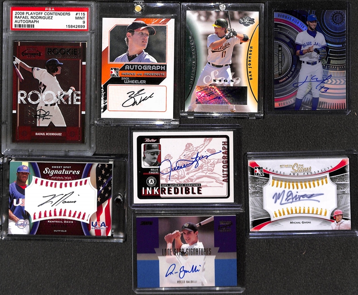 Lot of (40) Baseball Certified Autograph Cards (Inc. Rollie Fingers & Zach Wheeler)