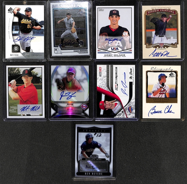 Lot of (40) Baseball Certified Autograph Cards (Inc. Allan Trammell and Lenny Dykstra)