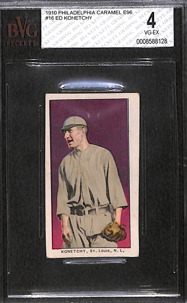 1910 Philadelphia Caramel E96 #16 Ed Konetchy - BVG 4