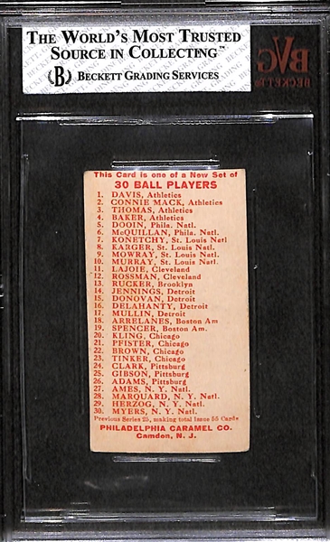 1910 Philadelphia Caramel E96 #16 Ed Konetchy - BVG 4