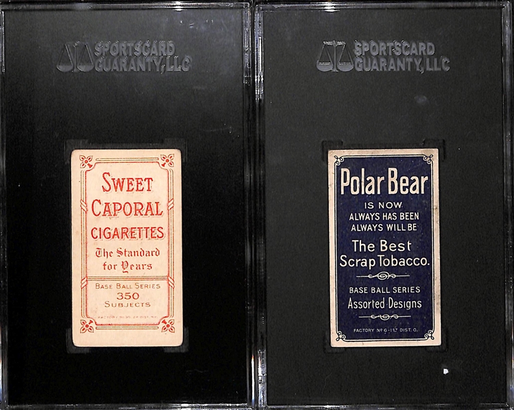 Lot of 2 - 1909-11 T206 Cards - Bill Carrigan & Billy Campbell - SGC