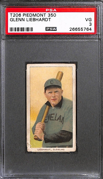 Lot of 2 - 1909-11 T206 Cards - Glenn Liebhardt & Matty McIntyre - Both PSA 3