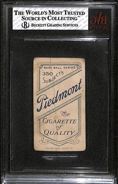 1909-11 T206 John McGraw - Portrait No Cap - Piedmont Back - Factory 25 - BVG 1.5