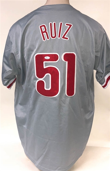 Carlos Ruiz Signed Phillies Jersey - JSA