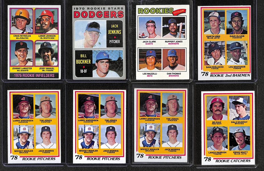 Lot of (19) 1970s Baseball Rookie Cards w/ Fisk, Winfield, Parker, Sutter, Dawson, (2) Molitor/Trammell!