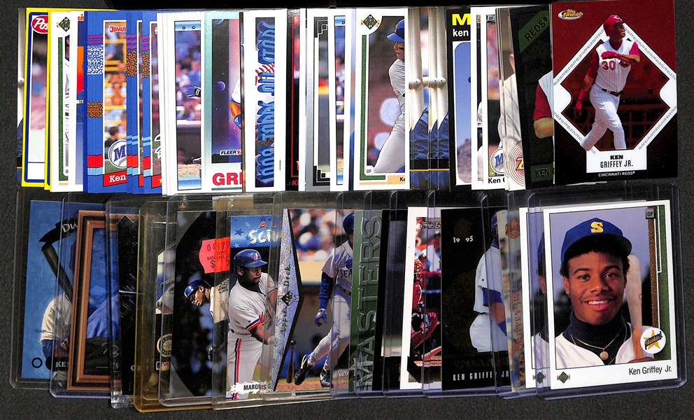 Lot of Over (70) Ken Griffey Jr. Cards w/ (2) 1989 Upper Deck Rookies!