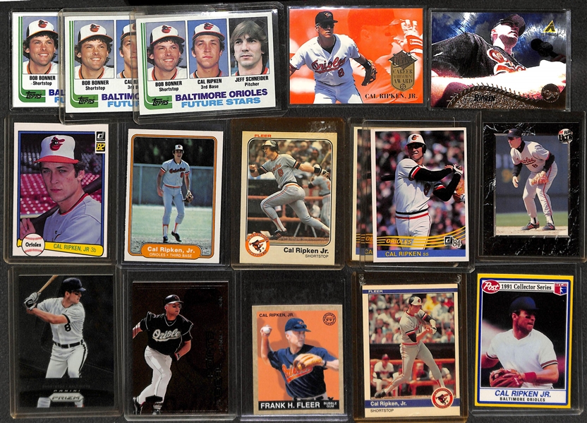 Lot of Over (200) Cal Ripken Cards From 1982 to Present - Includes (5) Rookies
