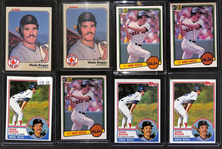 Lot of Over (90) Wade Boggs Cards w/ 12 Rookies