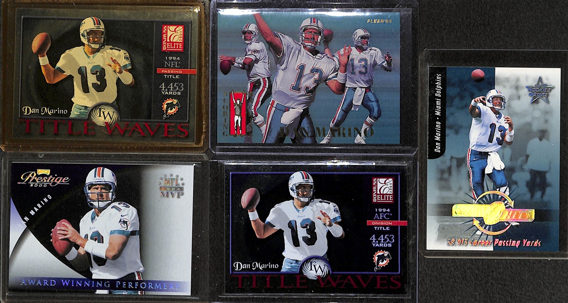 Lot of Over (400) Dan Marino Cards - 1980s-2000s w/ Inserts and Numbered Cards