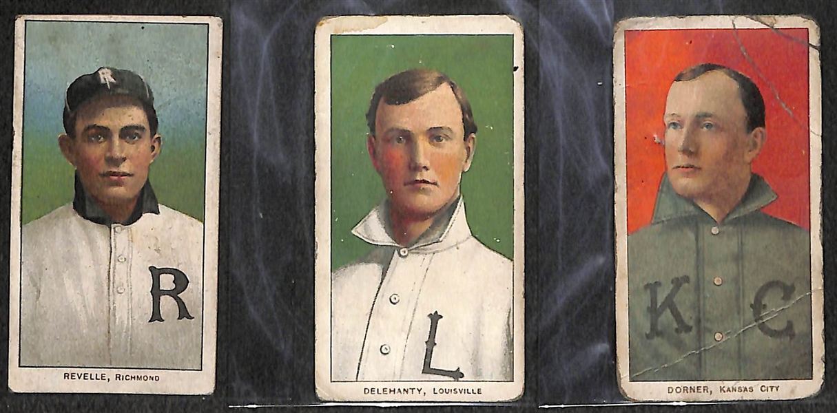 Lot of 3 1909-11 T206 Baseball Cards - Minor League Players