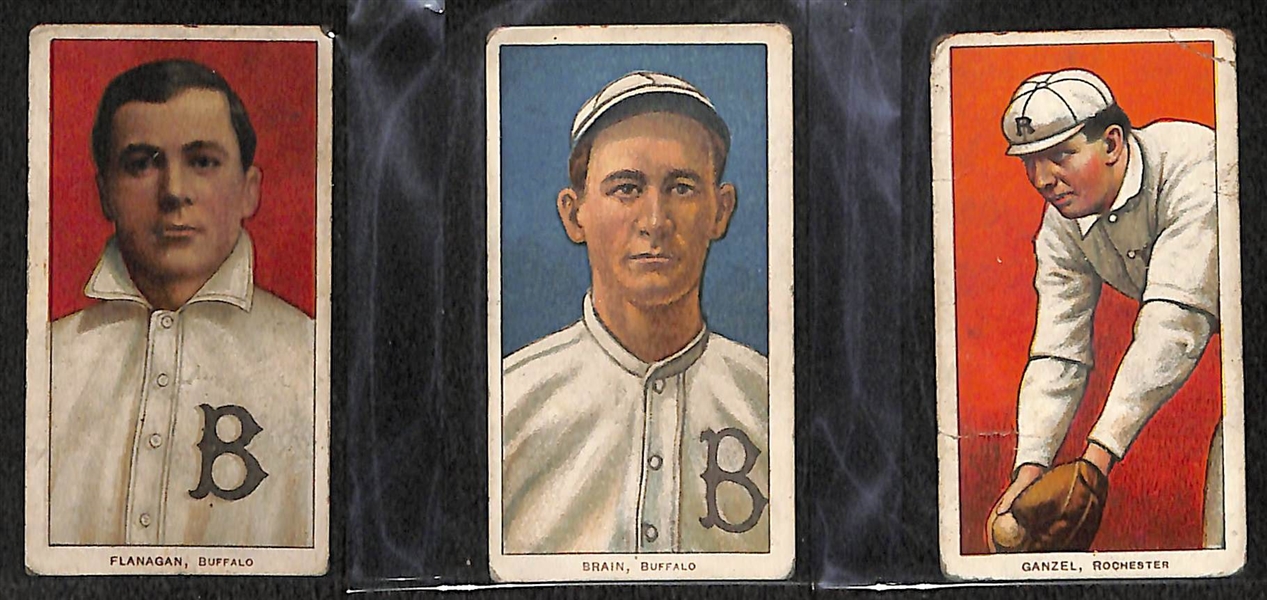 Lot of 3 1909-11 T206 Baseball Cards - Minor League Players