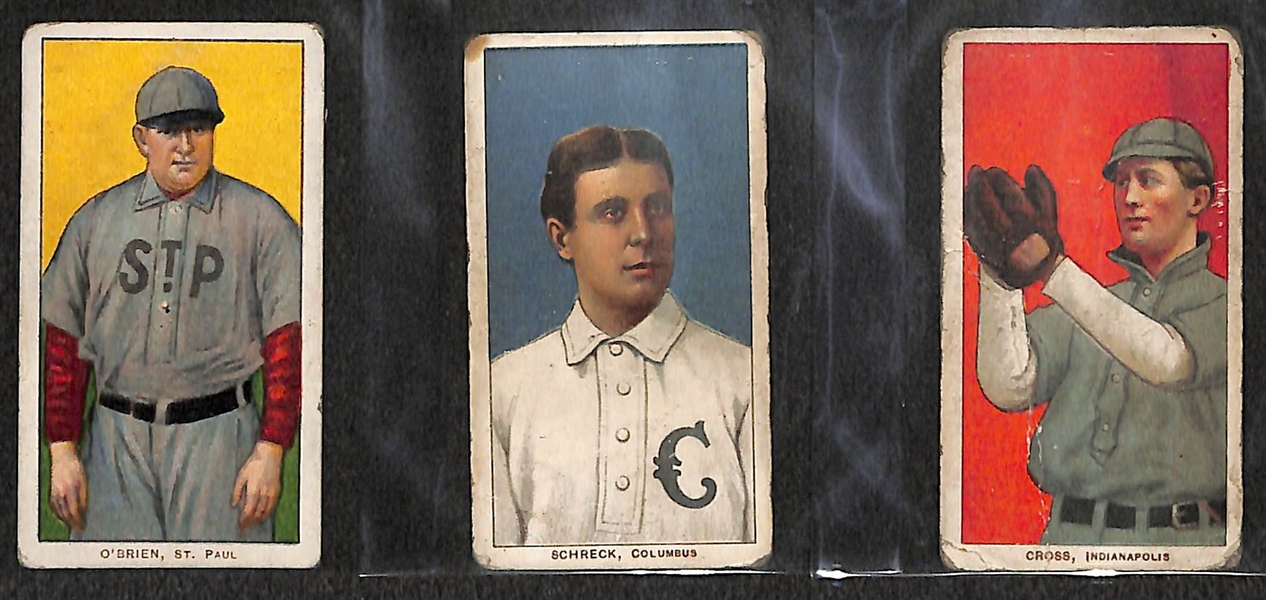 Lot of 3 1909-11 T206 Baseball Cards - Minor League Players