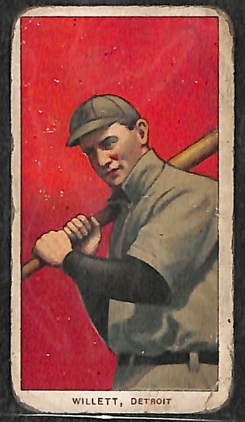 Lot of 5 1909-11 T206 Baseball Cards w. Matty McIntyre (Detroit) & Ed Willett (w. Bat)