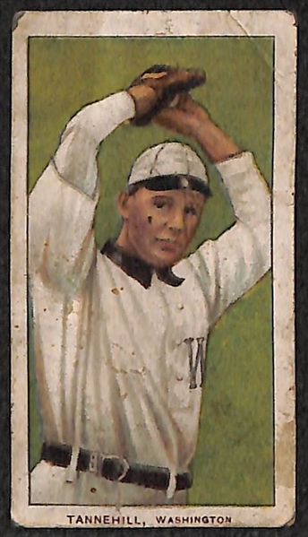 Lot of 5 1909-11 T206 Baseball Cards w. Jesse Tannehill (Washington) & Jim Delehanty