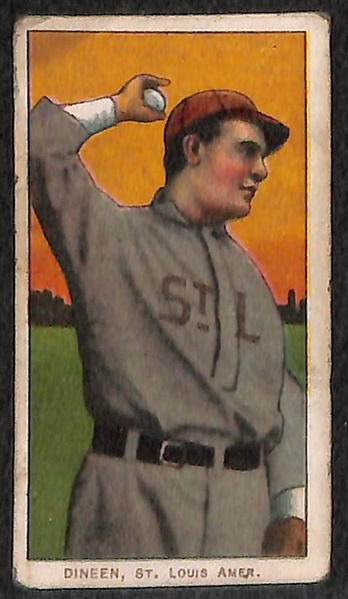 Lot of 5 1909-11 T206 Baseball Cards w. Jesse Tannehill (Washington) & Jim Delehanty