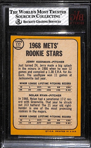 1968 Topps Nolan Ryan Rookie Card - BVG 6