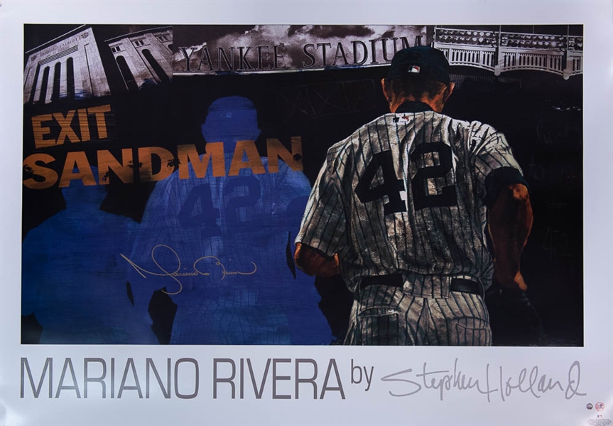 Mariano Rivera Signed 25x44 Poster Print - Steiner COA