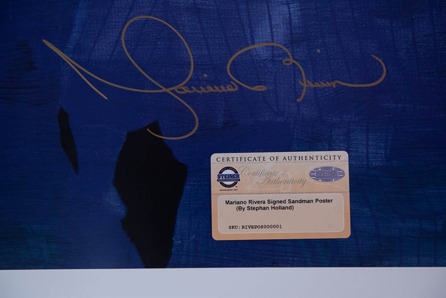 Mariano Rivera Signed 25x44 Poster Print - Steiner COA