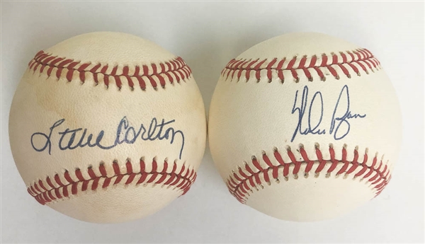 Nolan Ryan & Steve Carlton Signed Baseballs