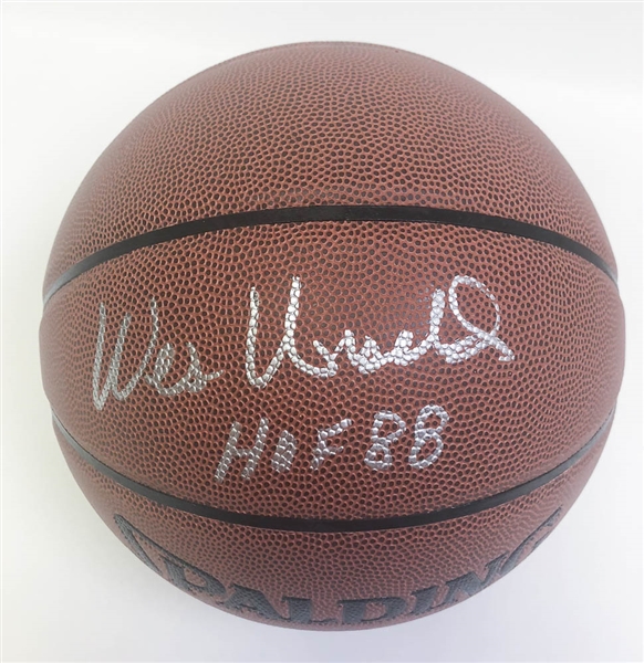 Wes Unseld Signed Spalding Basketball 