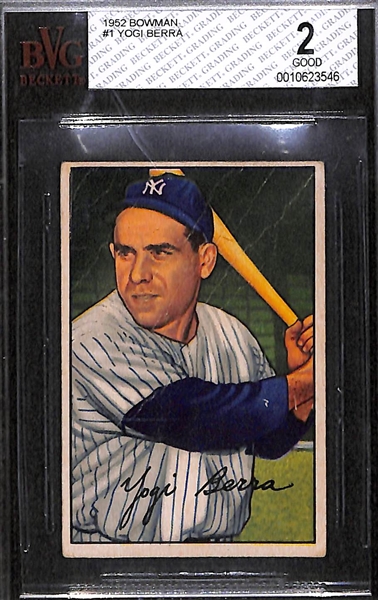 1952 Bowman #1 Yogi Berra - BVG 2