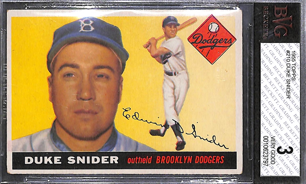 1955 Topps #210 Duke Snider - BVG 3