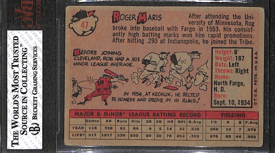 1958 Topps #47 Roger Maris - BVG 2