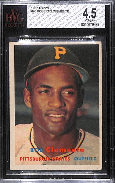 1957 Topps Roberto Clemente Graded Beckett BVG 4.5