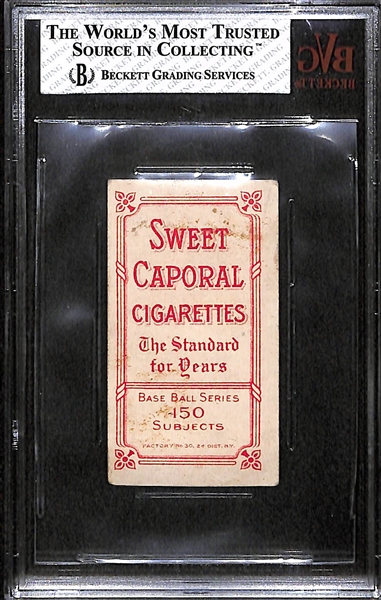 1909-11 T206 Addie Joss - Portrait - Sweet Caporal Back - Factory 30 - BVG 2.5