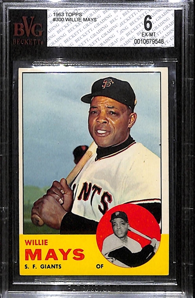 1963 Topps Willie Mays Graded BVG 6