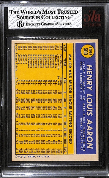 1970 Topps High-Grade Hank Aaron - Graded Beckett BVG 8!