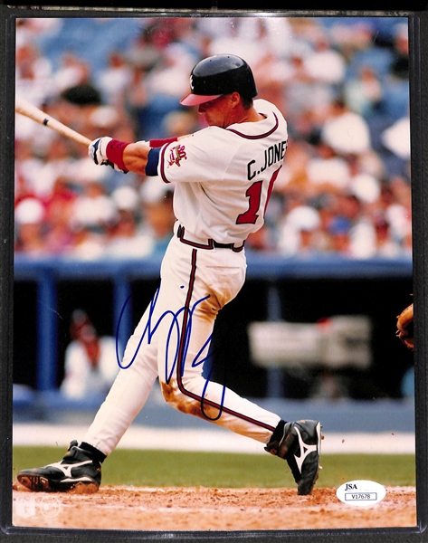 Chipper Jones Signed 8x10 Photo - JSA