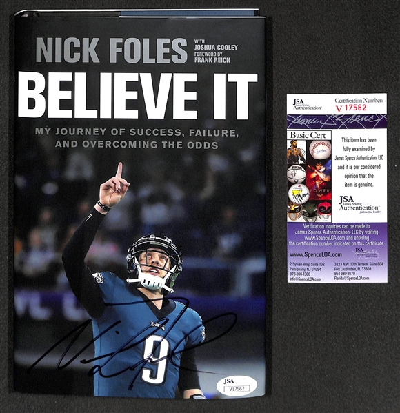Nick Foles Signed Believe It Book Following the 2018 Super Bowl - JSA