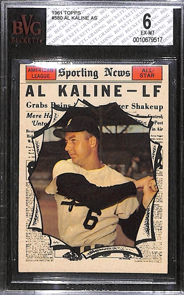 Lot of 3 - 1961 Topps Baseball Cards - Brooks Robinson AS & Al Kaline AS - BVG 5 & 6