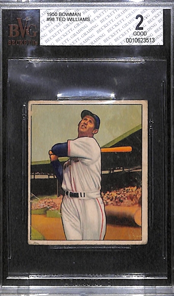 1950 Bowman #98 Ted Williams - BVG 2