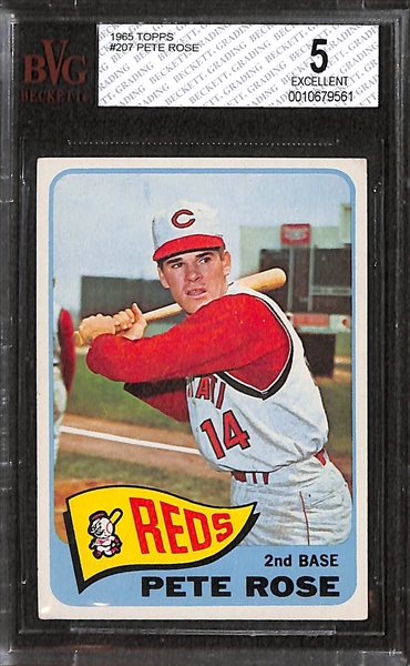 Lot of 3 - 1965-69 Topps Pete Rose Cards - BVG
