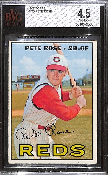 Lot of 3 - 1965-69 Topps Pete Rose Cards - BVG