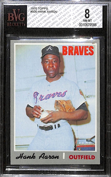 1970 Topps #500 Hank Aaron BVG 8