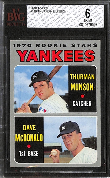Lot of 3 - Topps Thurman Munson Cards - 1970 & 1971 - BVG