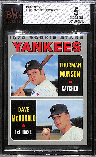 Lot of 3 - Topps Thurman Munson Cards - 1970 & 1971 - BVG