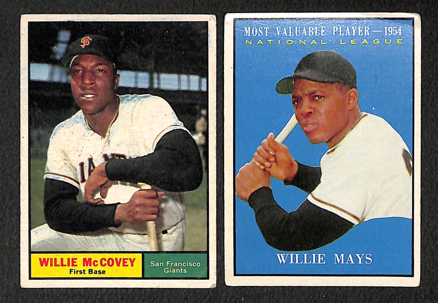 Lot of 177 Different 1961 Topps Baseball Cards w. McCovey