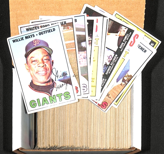 Lot of 254 Different 1967 Topps Baseball Cards w. Willie Mays