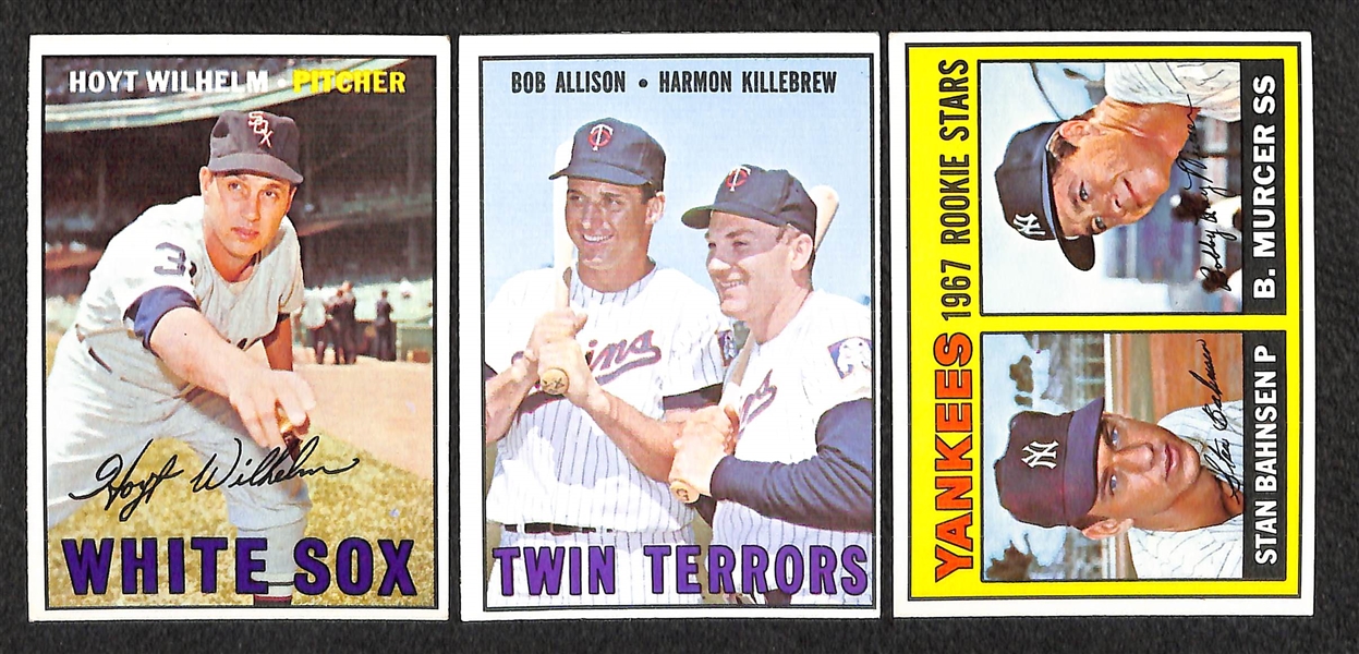 Lot of 254 Different 1967 Topps Baseball Cards w. Willie Mays