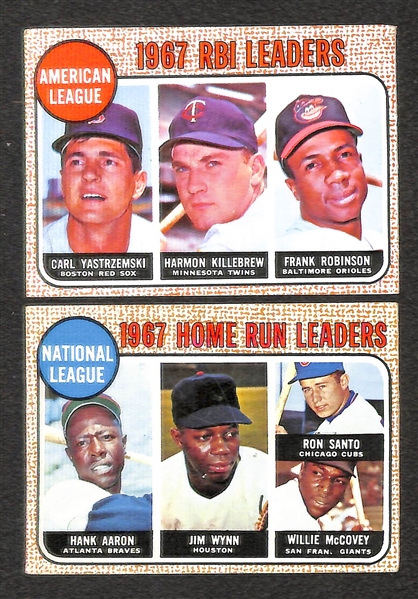 Lot of 269 Different 1968 Topps Baseball Cards w. Rod Carew