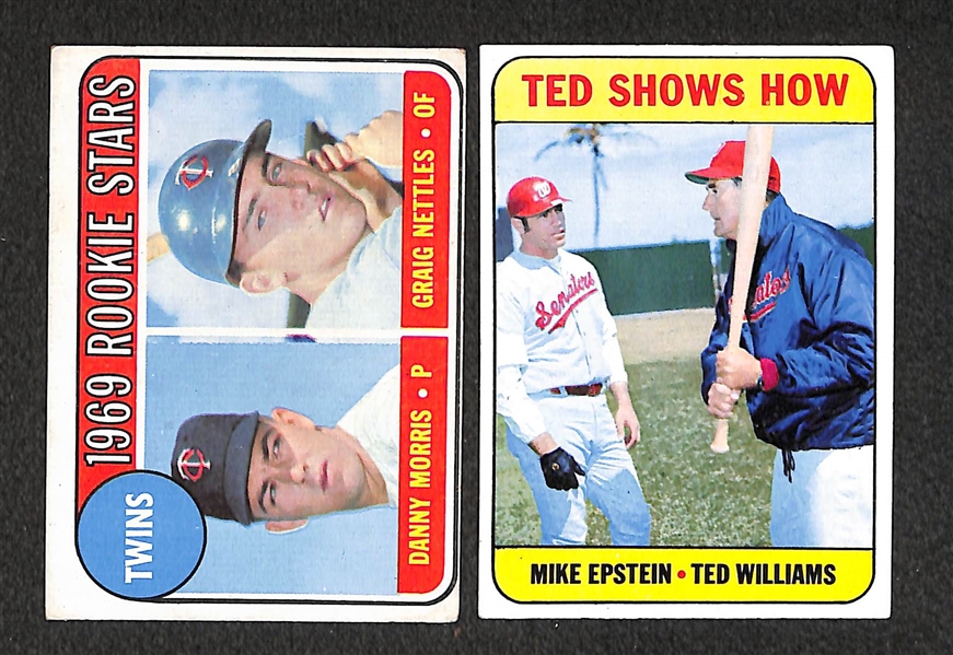 Lot of 229 Different 1969 Topps Baseball Cards w. Al Kaline