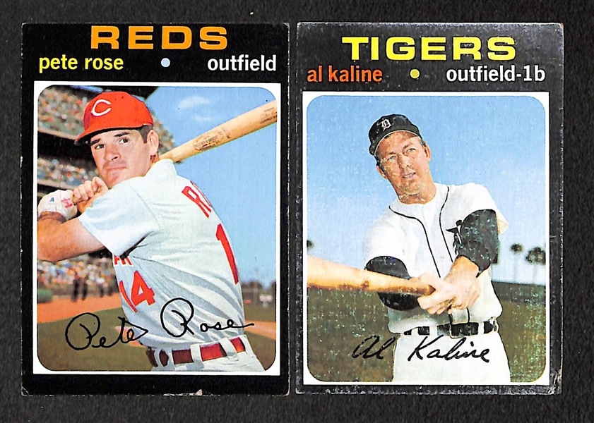Lot of 302 Different 1971 Topps Baseball Cards w. Pete Rose
